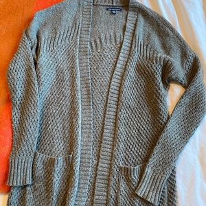 American Eagle Grey Knit Cardigan